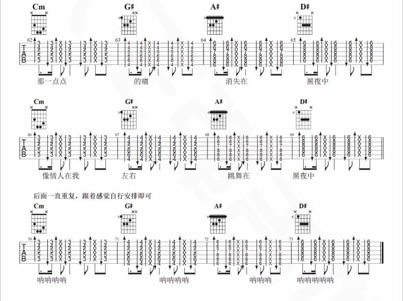 《我不能》吉他谱_Color乐团