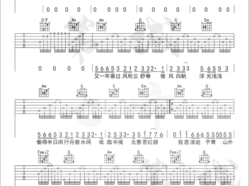 《大学是个好地方》吉他谱_陈宏斌
