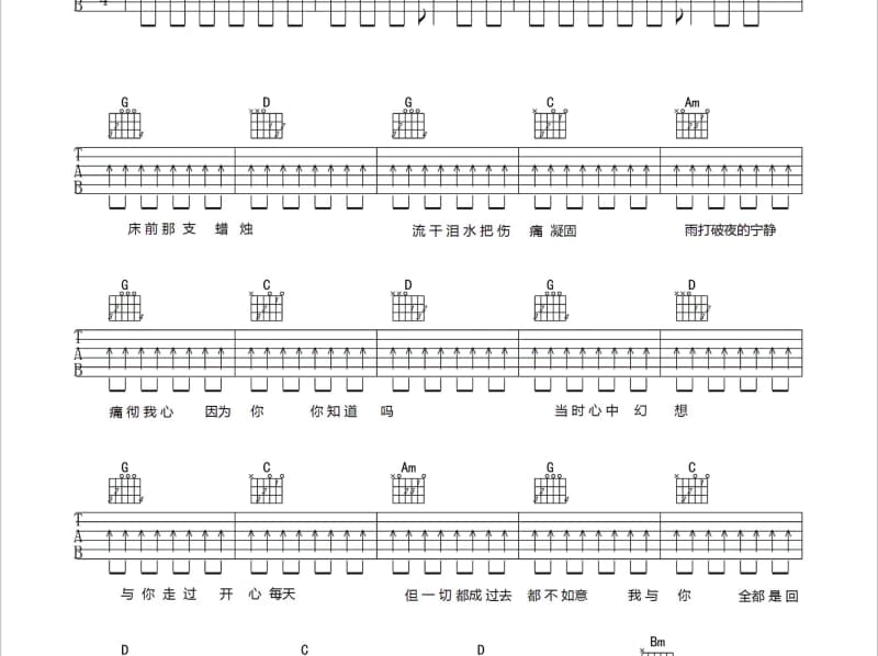 《有你好幸福》吉他谱_梁晓宇