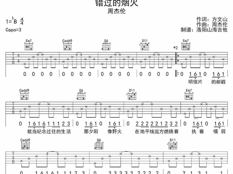 《尾站天国》吉他谱_陈慧琳