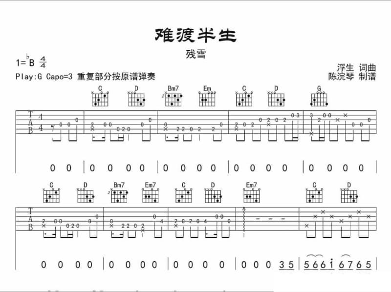 《我还记得我是谁》吉他谱_陈慧珊