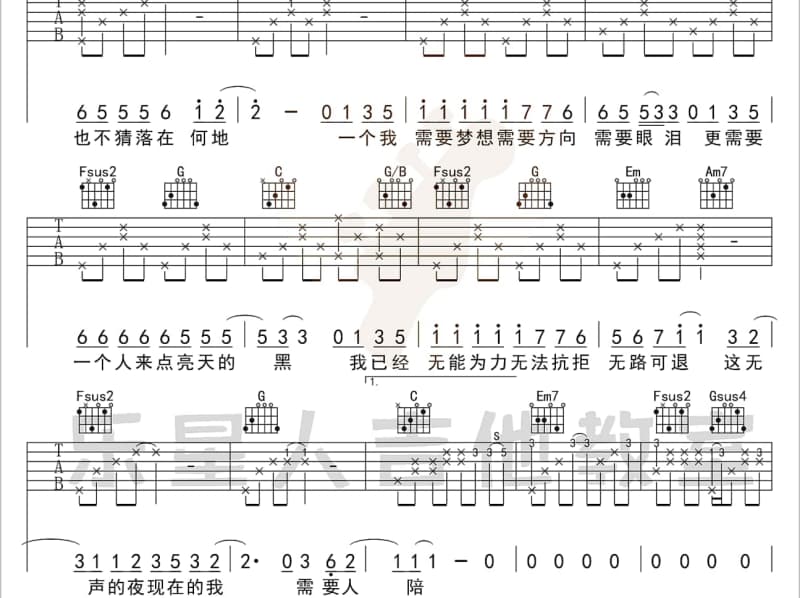 《归来吧》吉他谱_陈慧娴