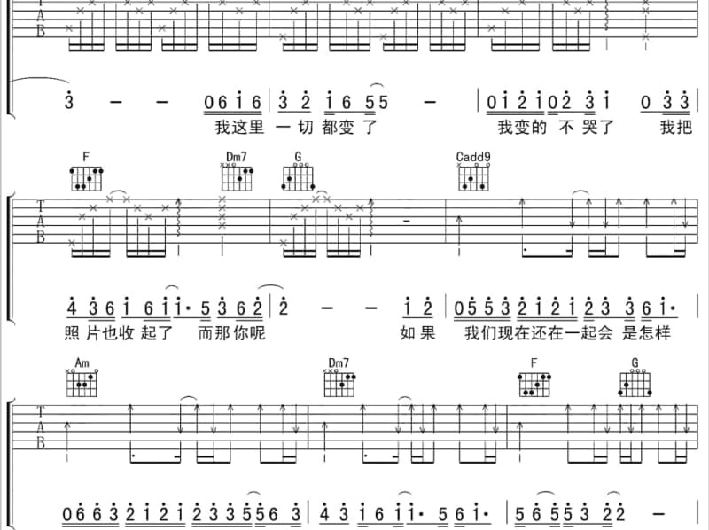 《人生何处》吉他谱_陈慧娴