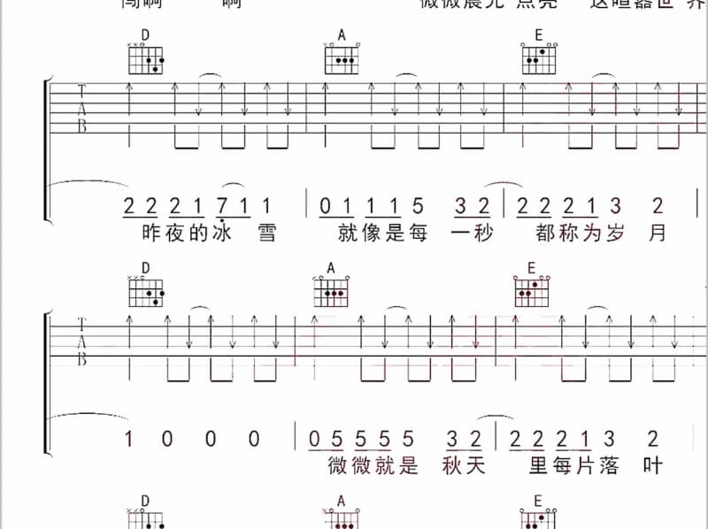 《姆姆的blue》吉他谱_陈建年