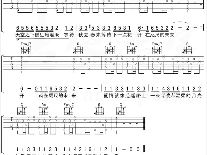 《别让我再见到你》吉他谱_陈洁仪