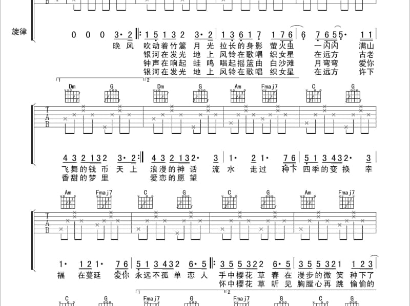 《约定》吉他谱_梁子媛