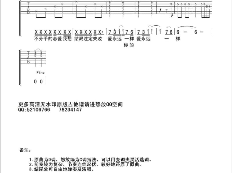 《夜色》吉他谱_陈思安