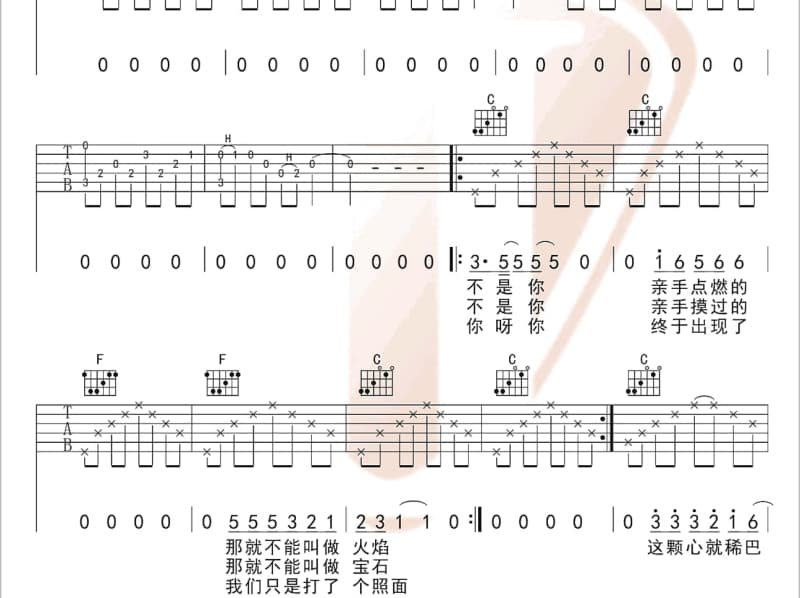 《Love U2》吉他谱_陈伟霆
