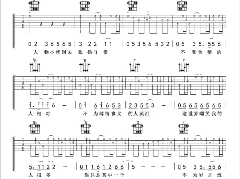 《梦过》吉他谱_陈晓东