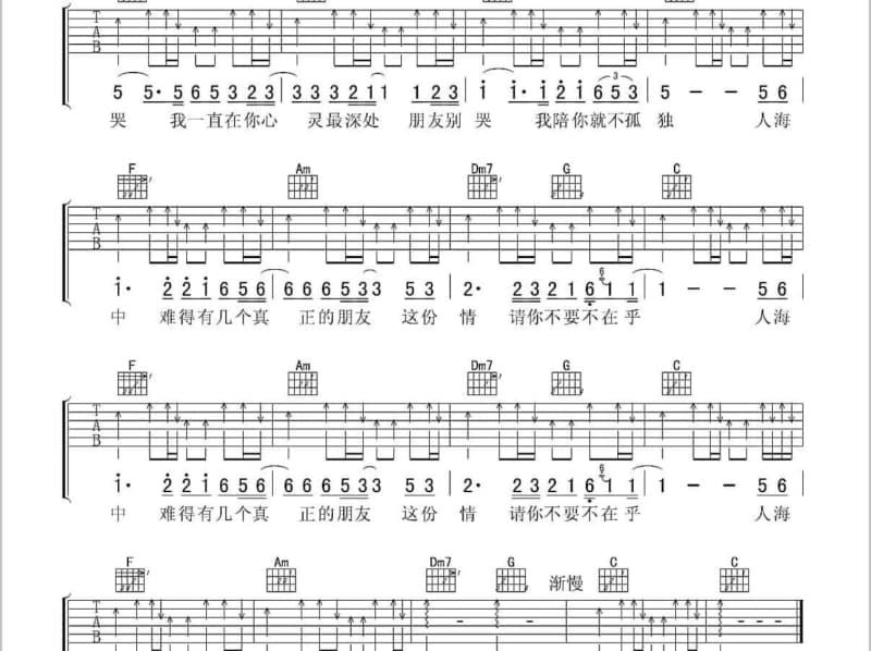 《迷你》吉他谱_陈晓东