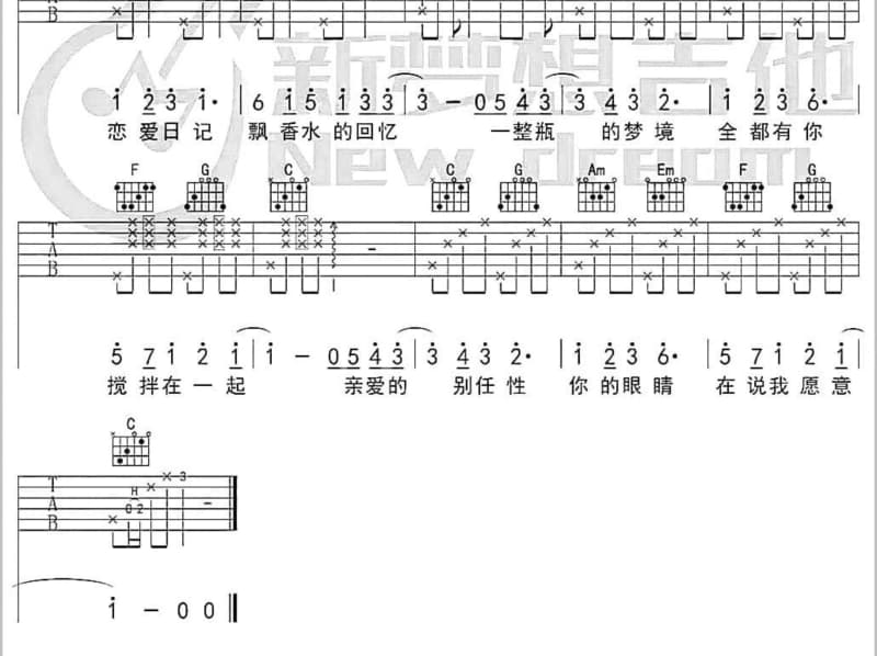 《New Order》吉他谱_陈奕迅