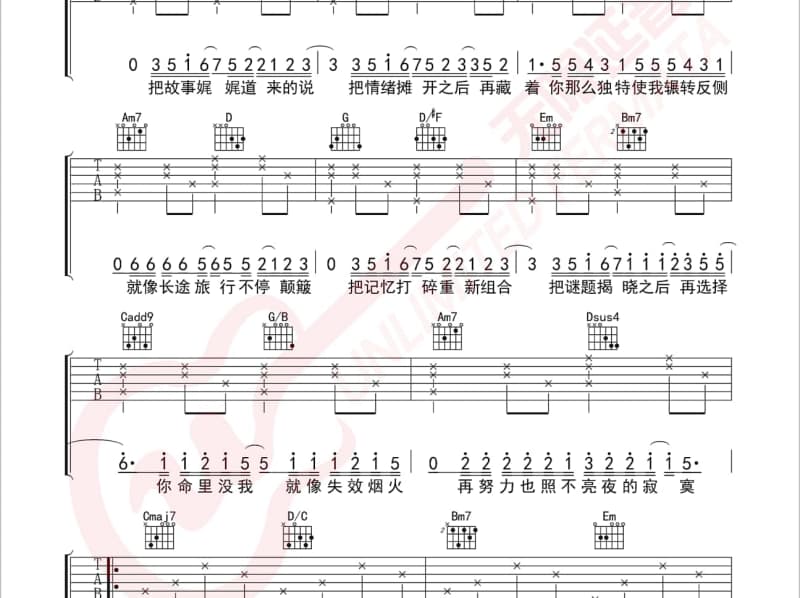 《非礼》吉他谱_陈奕迅