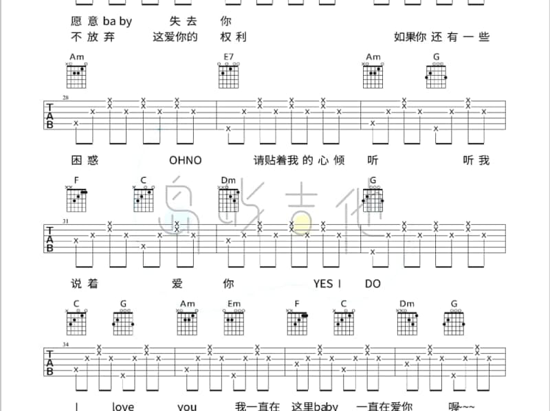 《淘汰》吉他谱_陈奕迅
