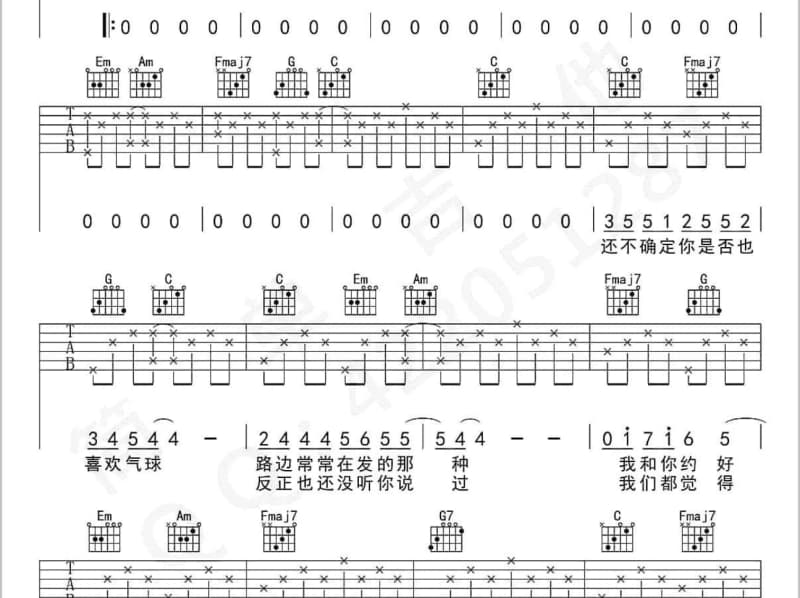 《稳稳的幸福》吉他谱_陈奕迅