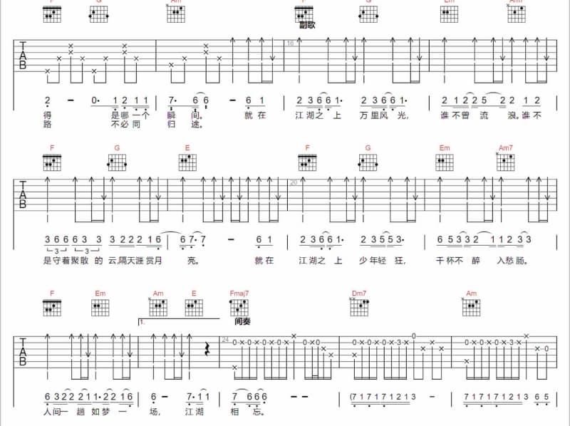 《表情》吉他谱_程恢弘
