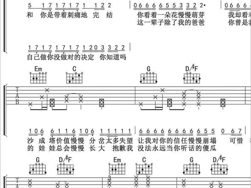 《开满花》吉他谱_储维