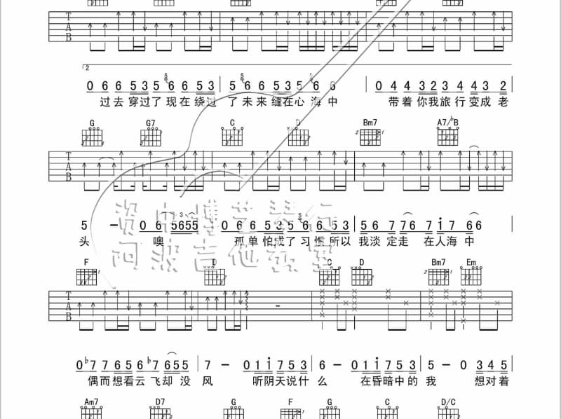 《行山乐》吉他谱_大头佛