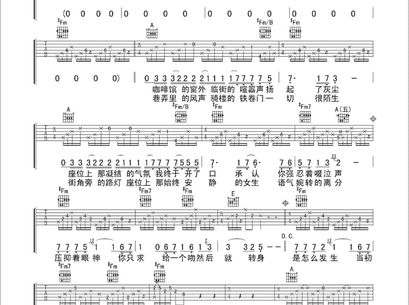 《Moon Swing》吉他谱_廖效浓