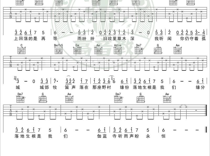 《失恋恰恰》吉他谱_戴梅君