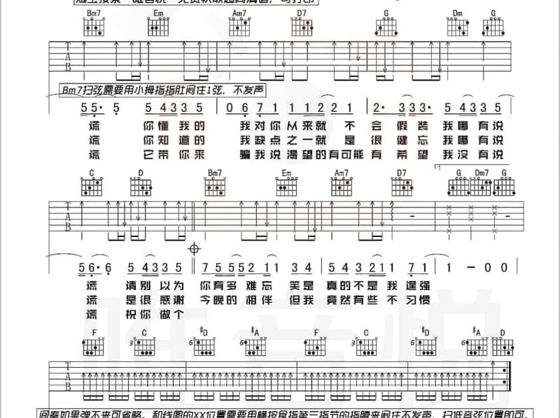 《心痛袂清醒》吉他谱_戴梅君