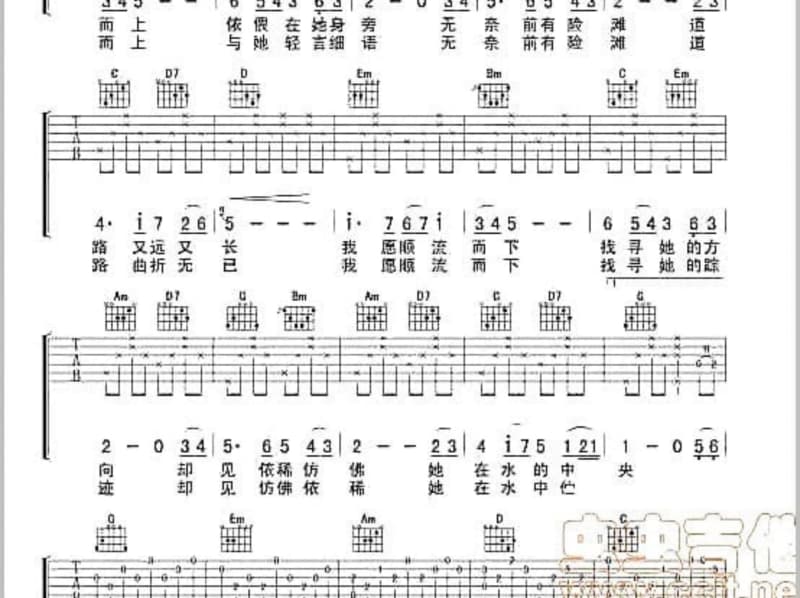 《情字》吉他谱_邓瑞霞