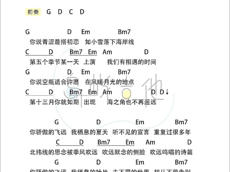 《海盗船》吉他谱_邓颖芝