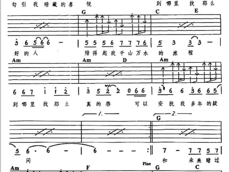 《家》吉他谱_董瑞丹