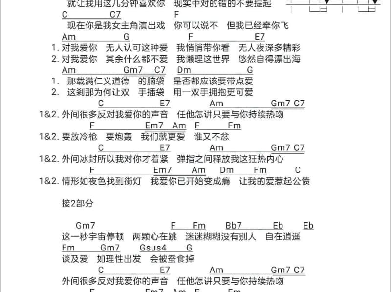 《河滨公园》吉他谱_S.H.E