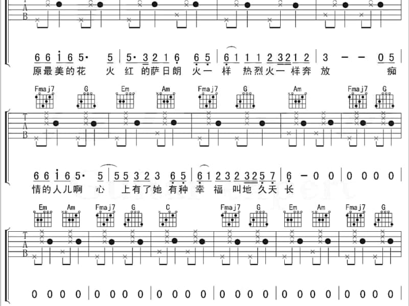 《COCORO》吉他谱_窦智孔