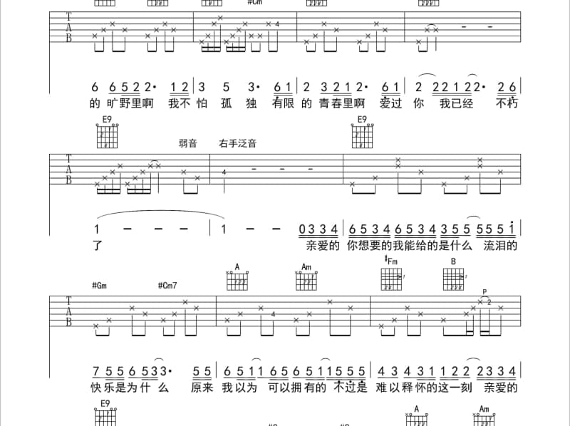 《原来》吉他谱_林东