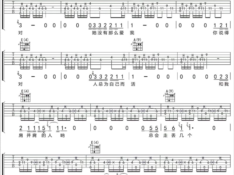 《何必放弃》吉他谱_杜丽莎
