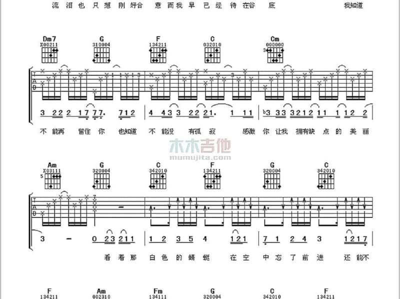 《今生是兄弟》吉他谱_二龙湖浩哥