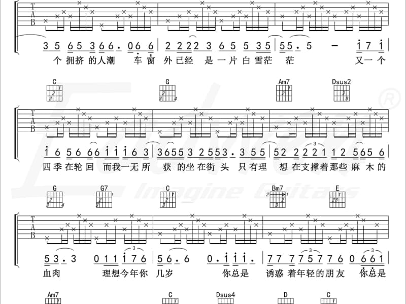 《紫藤》吉他谱_繁花笼雾