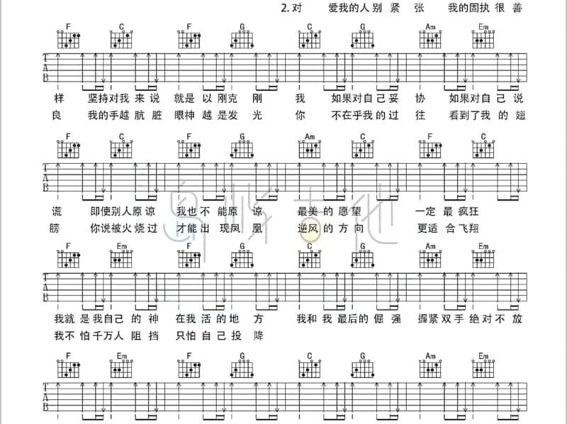 《心事》吉他谱_范文芳