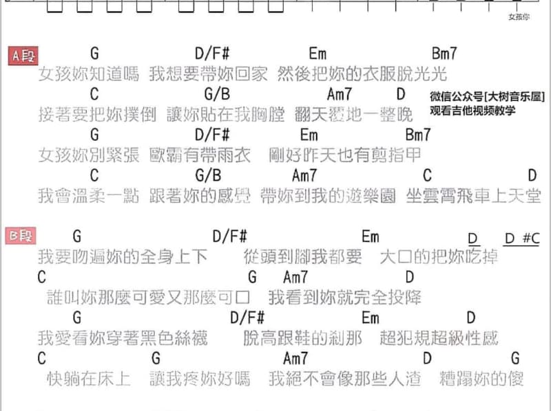 《nani》吉他谱_范晓萱