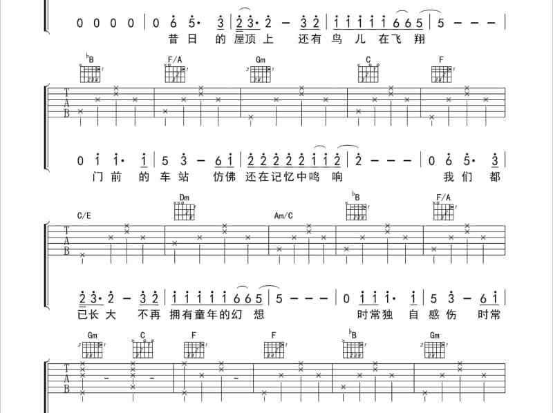 《如果时间来到》吉他谱_林峰
