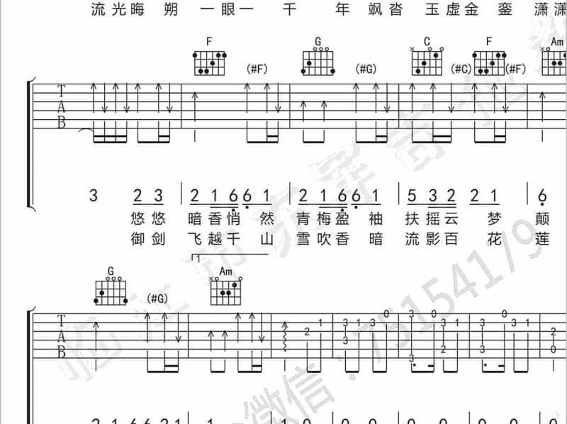 《眼泪》吉他谱_范晓萱