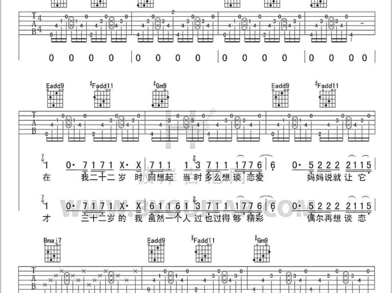 《就要愿意了》吉他谱_AIO