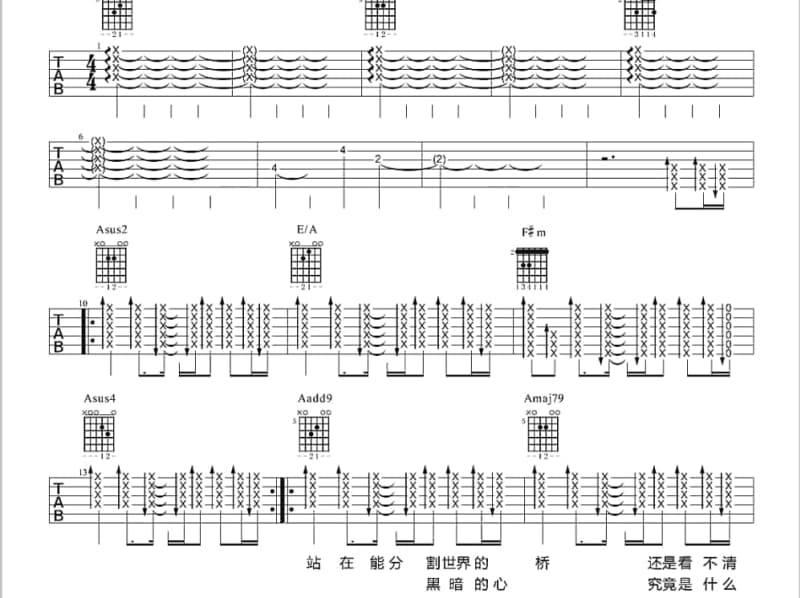 《爱你爱抹煞》吉他谱_方怡萍
