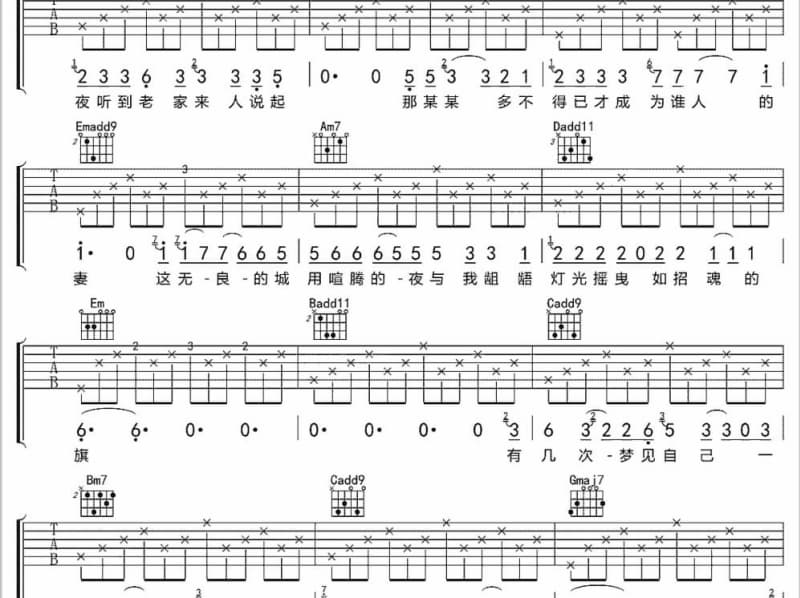 《希望故乡》吉他谱_方治权