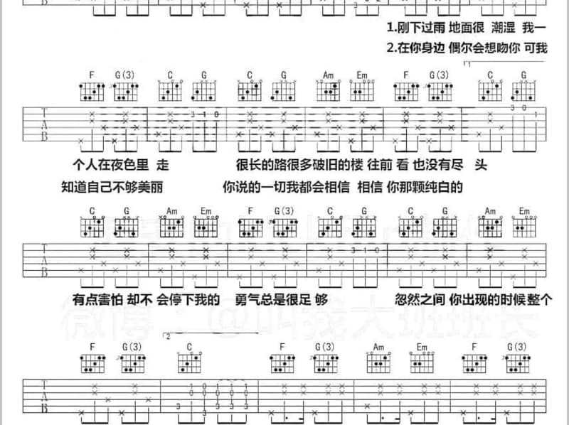《飞行部落》吉他谱_飞儿乐团