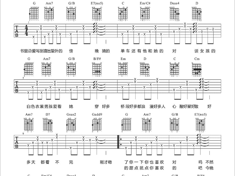 《荆棘里的花》吉他谱_飞儿乐团