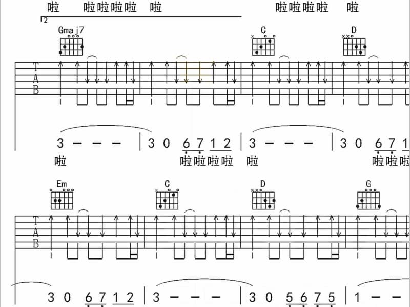 《oh-A-Yi-Ye为什么我们渴望着生活》吉他谱_废墟乐队