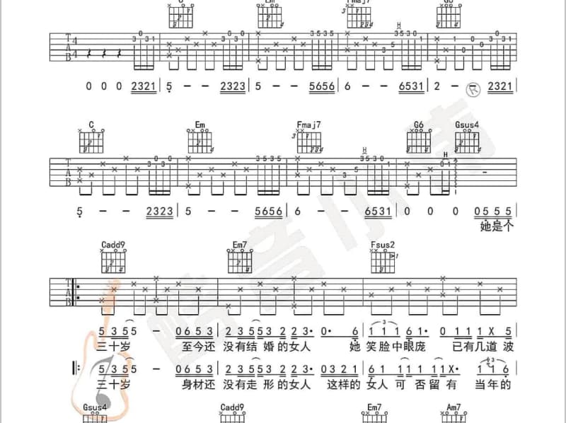 《青春的约定》吉他谱_SNH48