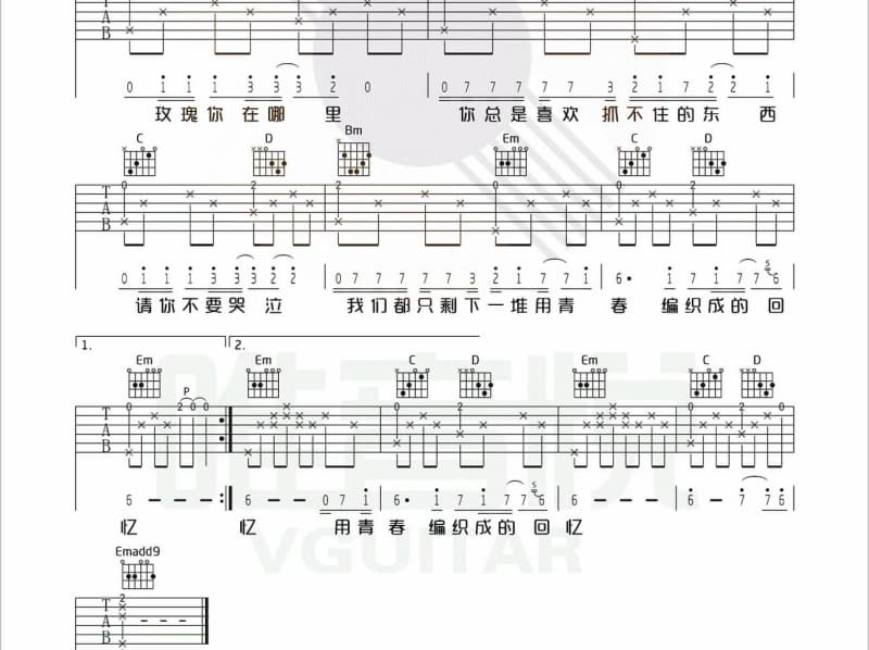 《昨夜星辰》吉他谱_费翔