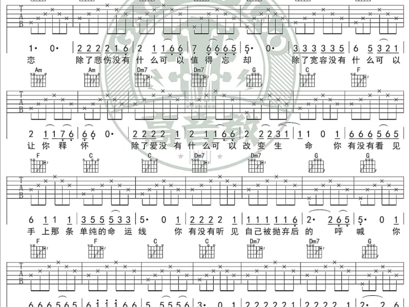《大地飞鹰》吉他谱_费玉清