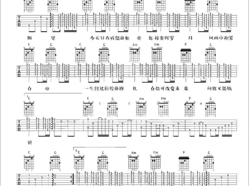 《门》吉他谱_冯德伦