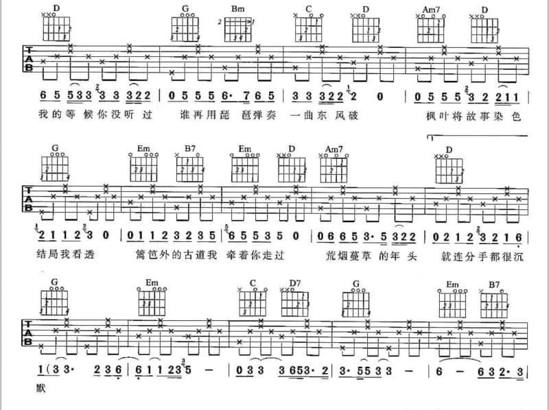 《意思意思》吉他谱_冯玮君