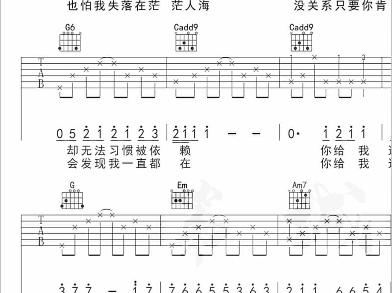 《雨中之花》吉他谱_凤飞飞