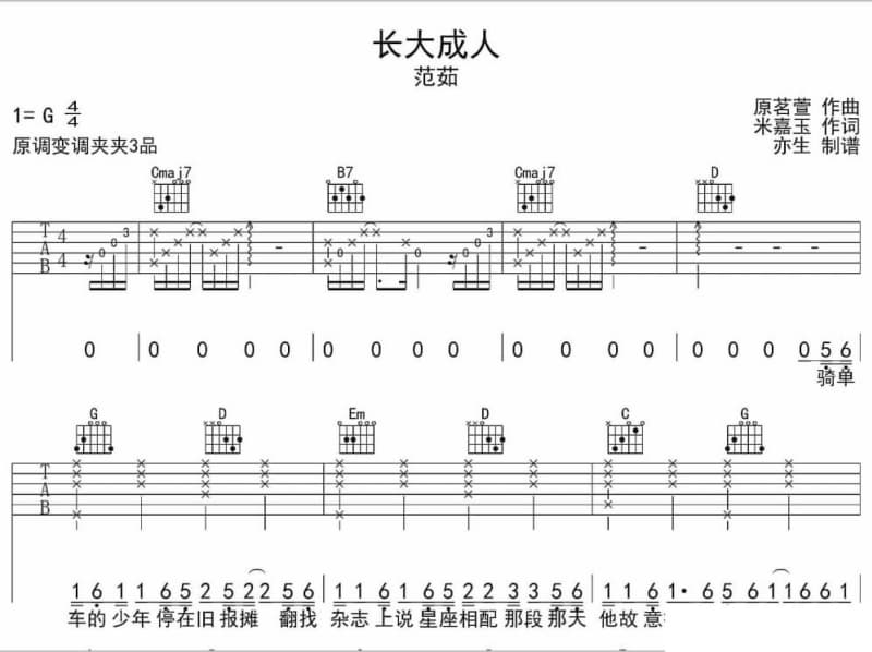 《月夜叹》吉他谱_凤飞飞
